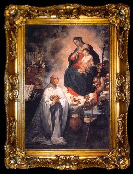 framed  ROELAS, Juan de las Vision of St.Bernard, ta009-2